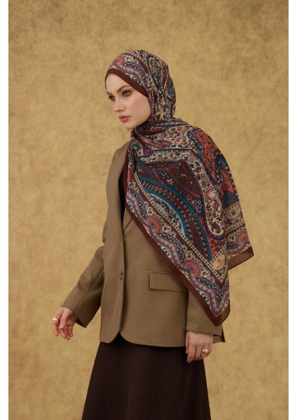 Soft Şal Kahve Mavi 3053-05 modelleri