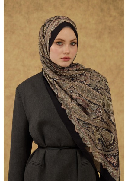Ipekhan Soft Şal Siyah Yeşil 3052-15