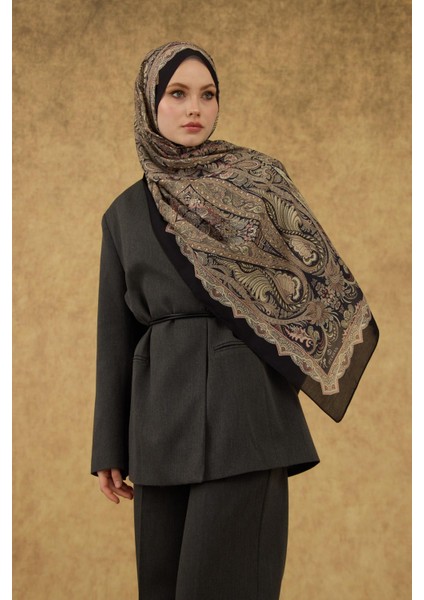Ipekhan Soft Şal Siyah Yeşil 3052-15 modelleri