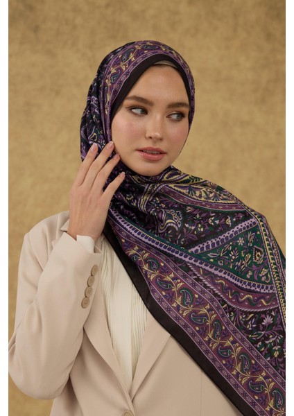 Soft Şal Siyah Mor 3051-16 modelleri