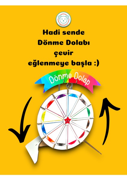 Ahşap Çarkıfelek,montessori Çarkıfelek,eğlenceli Dönme Dolap Görselli Çarkıfelek modelleri