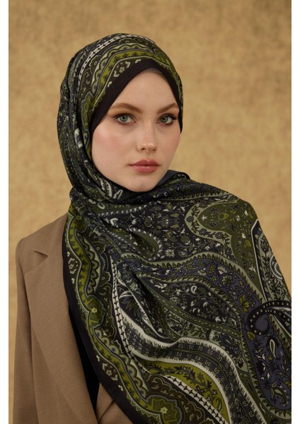 Ipekhan Soft Şal Siyah Yeşil 3053-18