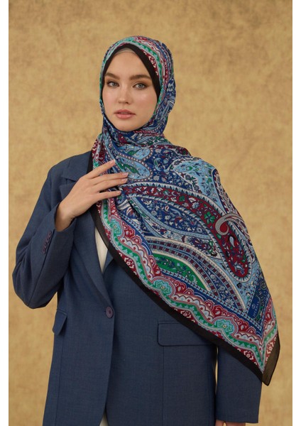 Ipekhan Soft Şal Siyah Mavi 3053-16 modelleri