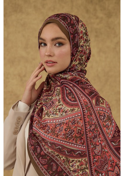 Soft Şal Haki Mürdüm 3051-05