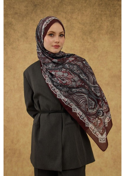 Soft Şal Bordo Gri 3052-03 modelleri