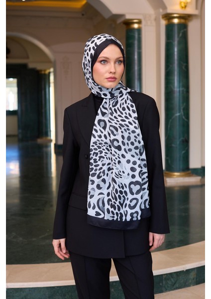 Ipekhan Soft Şal Beyaz Gri 3050-04