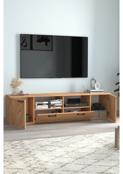 Tv Ünitesi 180 cm Tv Sehpası Düşer Kapaklı Tv Ünitesi Televizyon Sehpası Girit Çam fiyatları