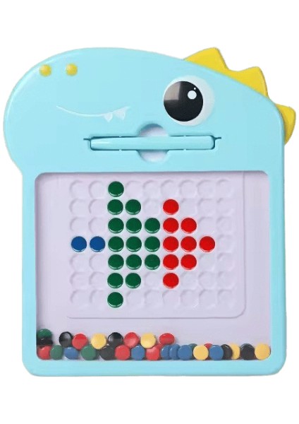 1pc Karikatür Manyetik Yazı Tahtası Manyetik Kalem Çizim Tahtası M-Mavi Dinozor (Yurt Dışından)