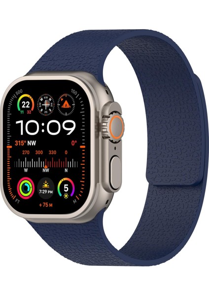 Apple Watch Için Silikon Kordonlu Saat 46MM / 49MM / 45MM / 44MM (Yurt Dışından)