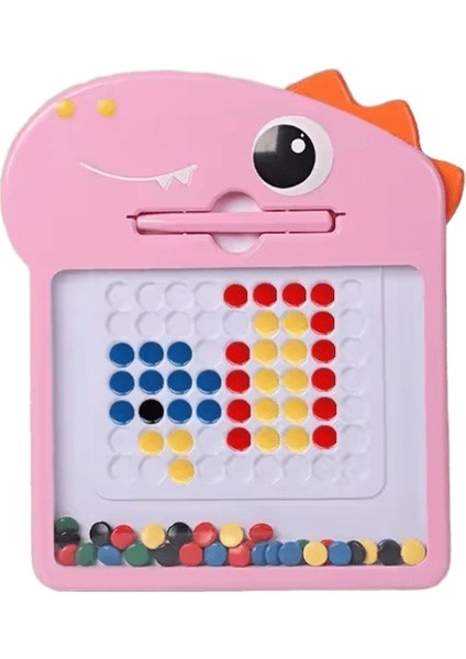 1pc Karikatür Manyetik Yazı Tahtası Manyetik Kalem Çizim Tahtası Çocuk Pembe Dinozor (Yurt Dışından)