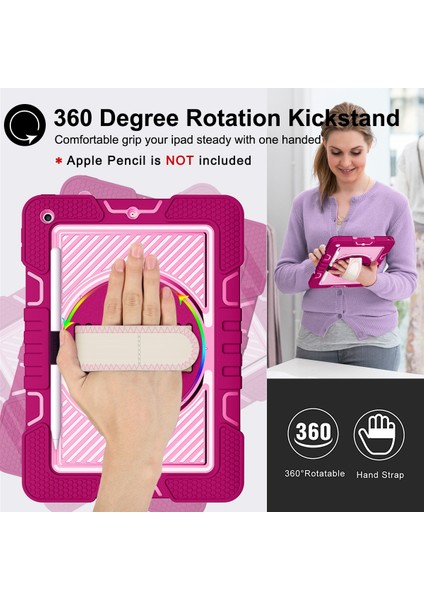 iPad 10.2 2021 / 2020 / 2019 Için Silikon + Pc Kılıfı (Yurt Dışından)