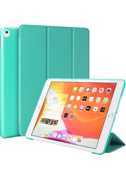 iPad 10.2 Inç 2019 Için 3 Katlı Pu + Tpu Mat Yumuşak Kılıf (Yurt Dışından)