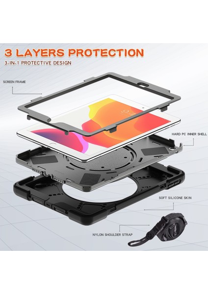 Apple iPad 10.2 2021/2020/2019 Için Koruyucu Kılıf (Yurt Dışından)