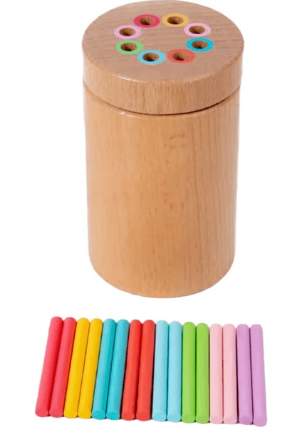 Ahşap Eşleştirme Oyuncakları Montessori Renk Eşleştirme Sıralama Çubuğu (Yurt Dışından)