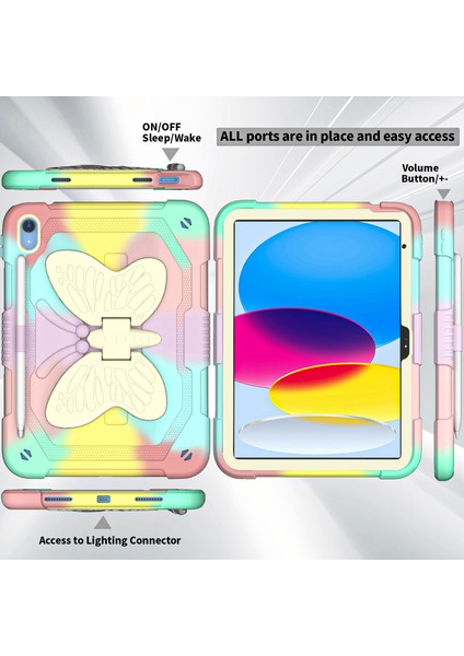 iPad 10. Nesil 10.9 2022 Için Kickstand Tablet Kılıfı (Yurt Dışından) modelleri