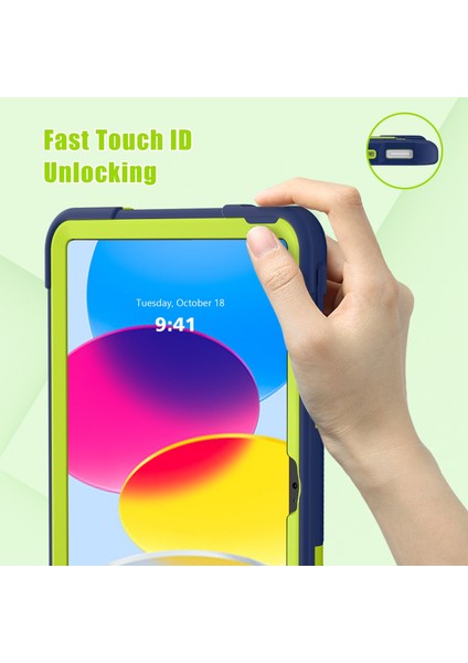 iPad 10. Nesil 10.9 2022 Için Silikon + Pc Tablet Kılıfı (Yurt Dışından)