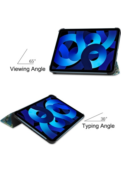 iPad 10. Nesil 10.9 2022/2025 Için Boyalı Pu Tablet Kılıfı (Yurt Dışından)