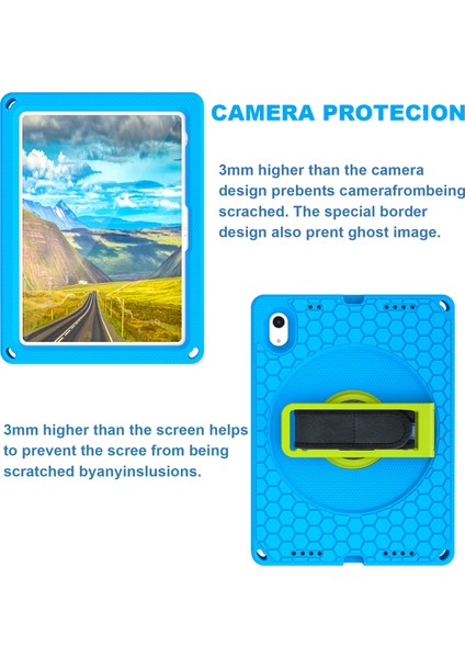 iPad 10. Nesil 10.9 2022 Için Döner Braketli Tablet Kılıfı (Yurt Dışından) modelleri