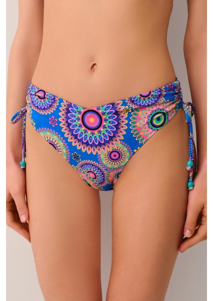 Mandala Yanı Büzgülü Bikini Alt
