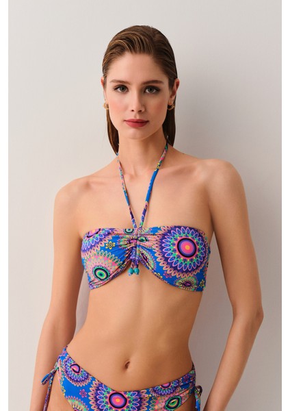 Mandala Boyundan Bağlamalı Bikini Üst