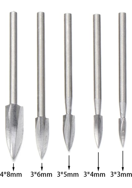 5 Adet Tarzı Et Paslanmaz Çelik Ahşap Oyma Ahşap Çalışma Kesici Kök Kesici El Yapımı Gravür Matkap Ucu Freze Kök Keski Aracı (Yurt Dışından)