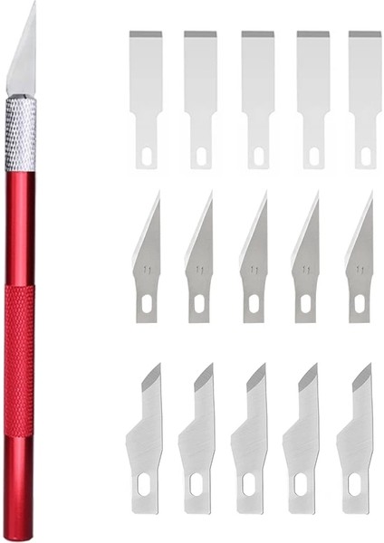 Kırmızı Stil Lmdz Sal Bıçak Gravür Araçları Kiti Çok Fonksiyonlu Oyma Kesici Metal Kolu Kaymaz Bıçaklar Dıy Tamir El Aletleri (Yurt Dışından)