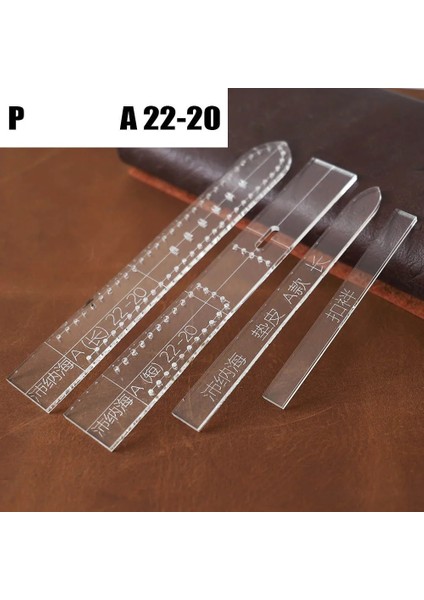 KAYIŞ-P-A22-20-1SET Stili Kayış Bandı Deri El Sanatları Araçları Şeffaf Akrilik Saat Kayışı Şablonu Ev Dıy Malzemeleri Saat Kayışı Kalıp Erkekler ve Kadınlar (Yurt Dışından)