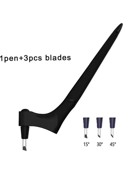 Siyah-Set2 Tarzı Zanaat Kesme Aleti Dönen Bıçak Kağıt Kesici 3 Oyma Bıçağı Bıçakları Kesme Kalem Dıy Sanat Aşınmaya Dayanıklı Sanat Kesme Aletleri (Yurt Dışından)