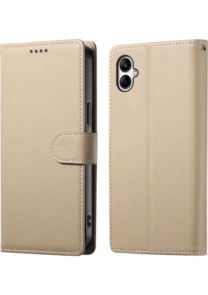 Samsung Galaxy A05 4g Litchi Dokulu Deri Cüzdan Standlı Telefon Kapağı (Yurt Dışından)