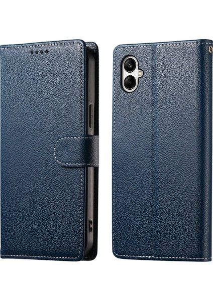 Samsung Galaxy A05 4g Litchi Dokulu Deri Cüzdan Standlı Telefon Kapağı (Yurt Dışından)