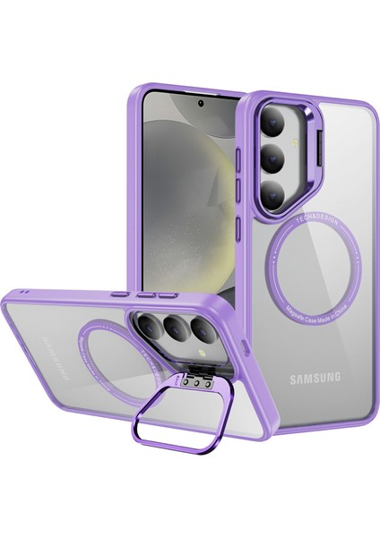 Samsung Galaxy S24 Plus Kickstand Şeffaf Telefon Arka Kapağı Magsafe ile Uyumlu (Yurt Dışından)