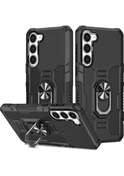 Samsung Galaxy S23 Plus Halka Kickstand Pc + Tpu Darbeye Dayanıklı Kapak (Yurt Dışından)