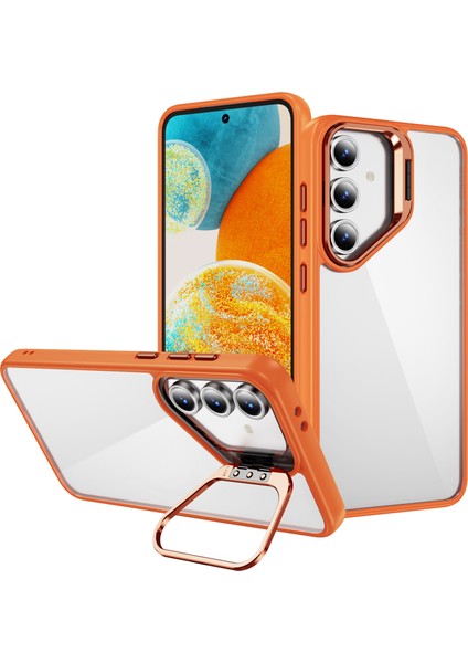 Samsung Galaxy S24 Fe Lens Çerçevesi Kickstand Tpu + Akrilik Koruyucu Telefon Kapağı (Yurt Dışından)