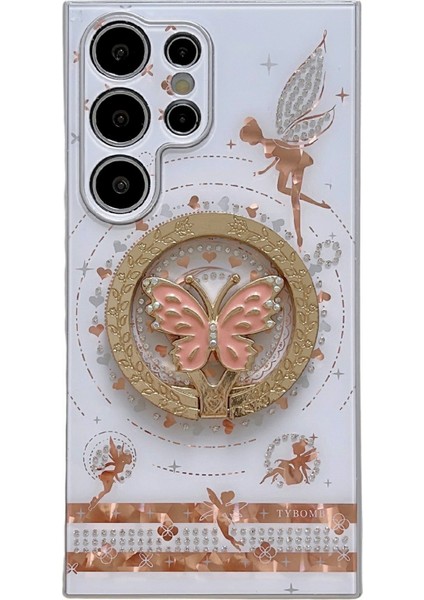 Samsung Galaxy S24 Ultra Manyetik Kickstand Tpu+Pc Telefon Kapağı (Yurt Dışından)