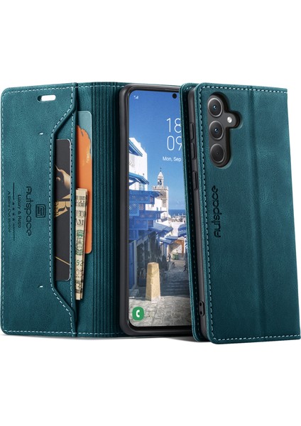 Samsung Galaxy A35 5g Cüzdan Deri Stand Kapağı, Rfıd Engelleme Kart Tutucusu (Yurt Dışından)