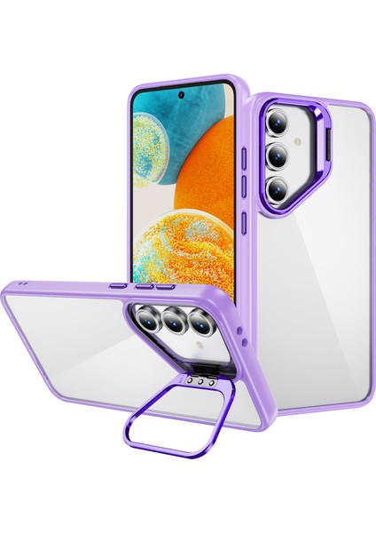 Samsung Galaxy S24 Fe Lens Çerçevesi Kickstand Tpu + Akrilik Koruyucu Telefon Kapağı (Yurt Dışından)