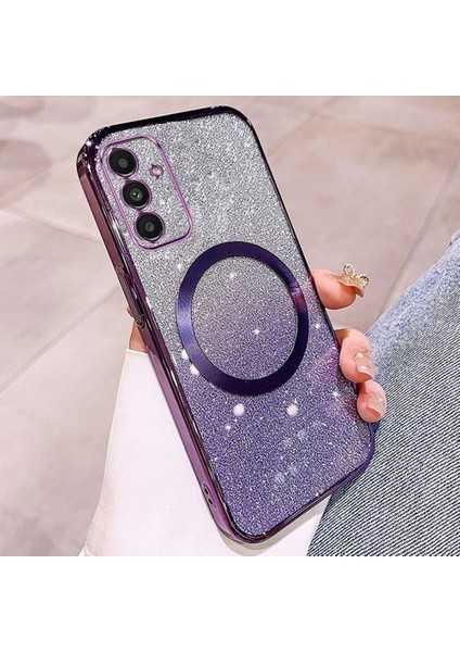 Samsung Galaxy A34 5g Elektroliz Kaplama Gradyan Parıltılı Tpu Telefon Kılıfı Magsafe ile Uyumlu (Yurt Dışından)