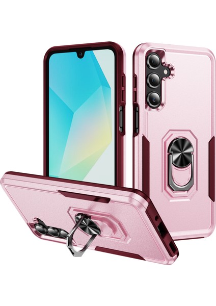 Samsung Galaxy A16 Yüzüklü Kickstand Pc + Tpu Telefon Kapağı (Yurt Dışından)
