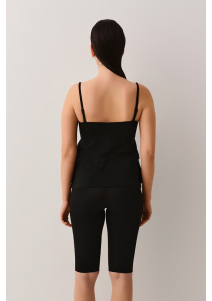 Volanlı Straplez Tankini Üst