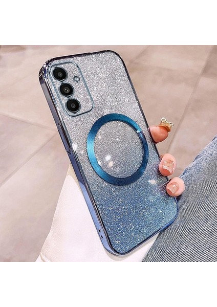 Samsung Galaxy A15 Elektroliz Kaplama Gradyan Parıltılı Tpu Telefon Kılıfı Magsafe ile Uyumlu (Yurt Dışından)