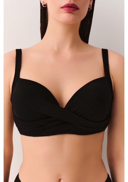 Önü Burgulu Korseli Balenli Toparlayıcı Bikini Üst modelleri