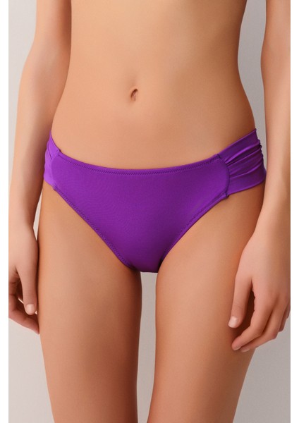 Yanı Pileli Bikini Alt