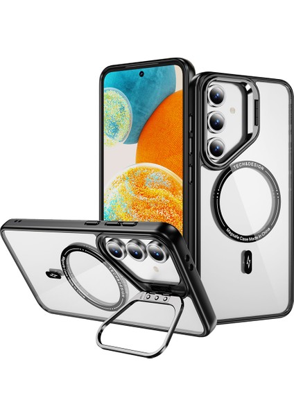Samsung Galaxy S24 Fe Kickstand Şeffaf Telefon Arka Kapak Magsafe ile Uyumlu (Yurt Dışından)