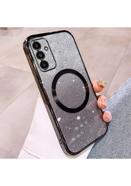 Samsung Galaxy A15 Elektroliz Kaplama Gradyan Parıltılı Tpu Telefon Kılıfı Magsafe ile Uyumlu (Yurt Dışından)