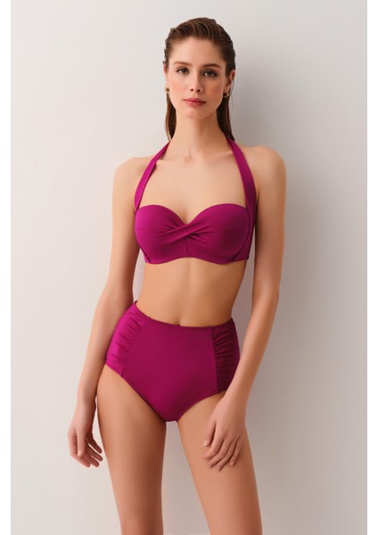 Kalın Bağcıklı Straplez Bikini Üst