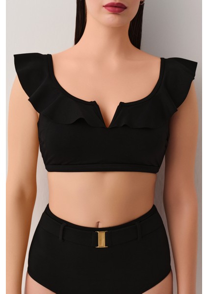 Volanlı Bralet Bikini Üst