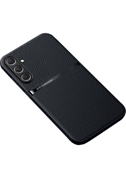 Samsung Galaxy A55 5g Litchi Texture Ince Yumuşak Tpu + Pu Deri Telefon Kılıfı Magsafe ile Uyumlu (Yurt Dışından)