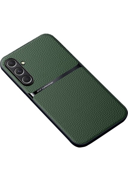Samsung Galaxy A55 5g Litchi Texture Ince Yumuşak Tpu + Pu Deri Telefon Kılıfı Magsafe ile Uyumlu (Yurt Dışından)