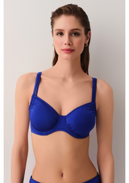 Balenli Körüklü Toparlayıcı Bikini Üst