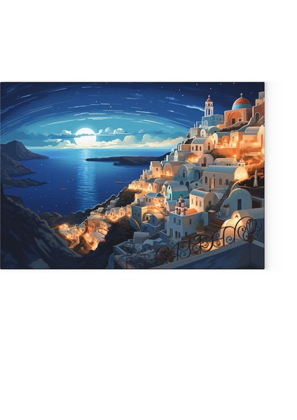 Santorini Cam Kesme Tahtası - Dokulu Yüzeyli Şık ve Çizilmez Kesme Tahtası - Şık Mutfaklar İçin
